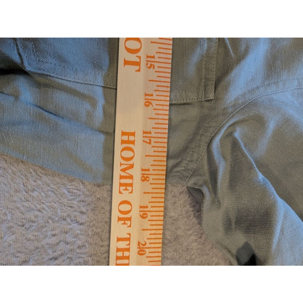Women's Soft Surroundings Jumpsuit 8P Light Green Pockets Belt - Picture 13 of 13